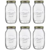 BUTLERS MASON'S 6x Aufbewahrungsglas 1500ml Küchenzubehör 6 ct