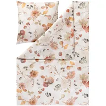 Estella Kuschelflanell Autumn Foliage Braun 135 x 200 cm + 80 x 80 cm