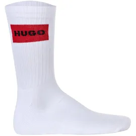 Hugo Rib Label 10267340 Socken 3 Paare White 39-42