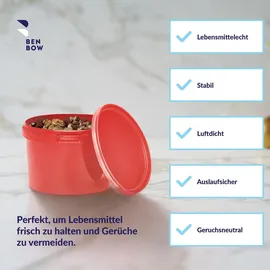Benbow Eimer mit Deckel rot 11 cm x 8 cm 0,5 l