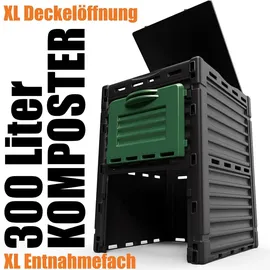 BigDean Komposter Garten 300 Liter Schnellkomposter aus wetterfestem Kunststoff & Made in Europe