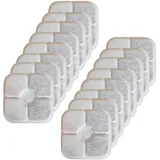 Filter Haustier-Brunnen, Packung mit 16 Trinkbrunnen-Filter für Katze, Ersatz-Filter, Dreifach-Filter-System, Katzen-Wasser-Brunnen-Filter, Kompatibel mit Pixi Filter Trinkbrunnen(Size:8,4 x 8,4 cm)
