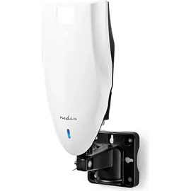 Nedis Aktive Hdtv Antenne Aktiv Anschlusstyp F Anschluss Fm Uhf Vhf Empfangsbereich: 0 50 km Lte700 Verstarkung 40 dB, Schwarz Wei