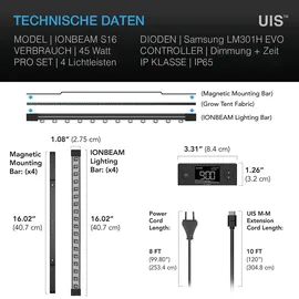 AC Infinity IONBEAM S16 Vollspektrum LED Leiste | Samsung LM301H | 40,7 cm