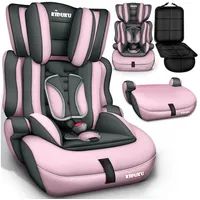 KIDUKU Autokindersitz grau/pink