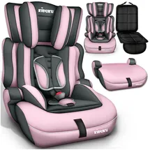 KIDUKU Autokindersitz grau/pink