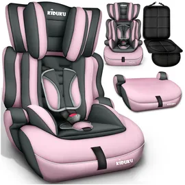 KIDUKU Autokindersitz grau/pink