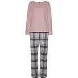 H.I.S. H.I.S Damen Pyjama lila-blau-rosa-kariert Gr.32