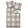 JANINE Feinbiber, Bettwäsche Davos 65159 naturell mauve), 155x220 cm + 80x80 cm - braun;beige