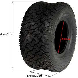 Helo24 2x Reifen inkl. Schlauch 18x8.50-8 Rasentraktor Reifendecke 4pr Aufsitzmäher S2