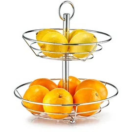 Zeller Obstschale Silber 2-lagig