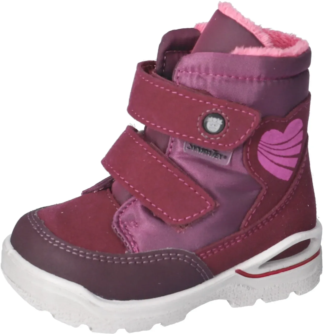 Klettstiefel PEPINO BY RICOSTA "Fina WMS: normal" Gr. 20, rot (weinrot) Kinder Schuhe Kindergartenschuh, Winterstiefel mit wasserdichter Sympatex Membran