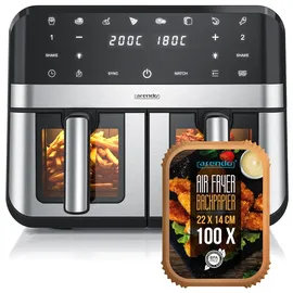 Arendo Heißluftfritteuse XXL 9L schwarz