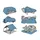 VOREL Abdeckplane Polyethylen 2 x 3 m blau