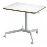 Leitz Ergo höhenverstellbarer Schreibtisch weiß rechteckig, 4-Fuß-Gestell weiß 80,0 x 60,0 cm