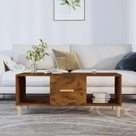 furnicato Moderner Couchtisch Braun Räuchereiche 102 x 50 x 40 cm