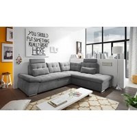 ED EXCITING DESIGN Ecksofa »Nalo«, mit Bettfunktion, Bettkasten, Kopfstützen, Nierenkissen etc.