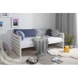 TICAA Kinderbett Naomi 120 x 200 cm Kiefer massiv weiß