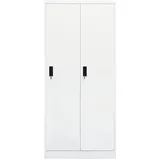 vidaXL Kleiderschrank Weiß 80x50x180 cm Stahl