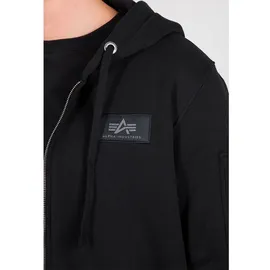 Alpha Industries Back Print Zip Kapuzenpullover Black L