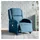 vidaXL Massagesessel 144,5 x 82 x 0 cm Blau Samt elektrisch mit Liegefunktion
