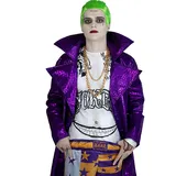 Funidelia | Joker Kostüm Kit - Suicide Squad für Herren Superhelden, DC Comics - Kostüme für Erwachsene & Verkleidung für Partys, Karneval & Halloween - Größe M-L - Lila