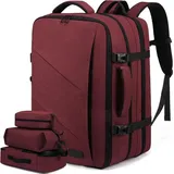 luxuskollektion Rucksack Handgepäck Flugzeug 15,6 Zoll Rotwein