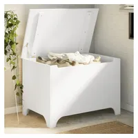 VidaXL Truhe mit Deckel RANA Weiß 80x49x54 cm Massivholz