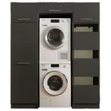 laundreezy LDLK3 Waschmaschinenschrank 167,5 x 200 cm Anthrazit Metall