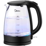 Midea MK-177G02A2 Elektrischer Kettle Wasserkocher aus Glas, doppelt, 1,7 l, 2200 W