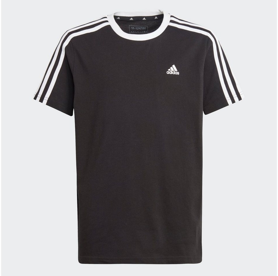 adidas Sportswear T-Shirt ESSENTIALS 3-STREIFEN COTTON LOOSE FIT BOYFRIEND schwarz 170
