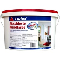 Baufan Waschfeste Wandfarbe 5 l weiß Innen-Wandfarbe Waschfeste Innenfarbe