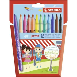 Stabilo power - 12er Pack - mit 12 verschiedenen Farben