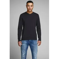 Basic Strick V -Ausschnitt - schwarz - Mann - Jack & Jones