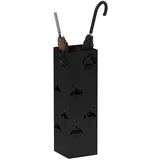 Homcom Schirmständer Regenschirmhalter mit 4 Haken, abnehmbare Wasserauffangschale Deko Schirmhalter für Sonnenschirm, Regenschirme & Gehstöcke