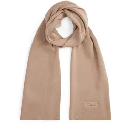 Strickschal TOMMY JEANS "TJM LINEAR", Damen, malted milk, Strick, Baumwolle, casual, Modetücher, in Grobstrick