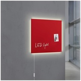 Sigel GL402 Glas-Magnettafel 48 x 48 cm rot