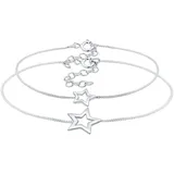 Elli Armband Damen Set Mutter Kind Sterne Astro Cut Out 925 Silber