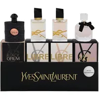 Yves Saint Laurent YSL Parfüm-Miniatur-Reise-Set für Damen, Libre EDT 7,1 g + Libre EDP 7,1 g + Mon Paris EDP 7,1 g + Black Opium Eau de Parfum 7,5 ml