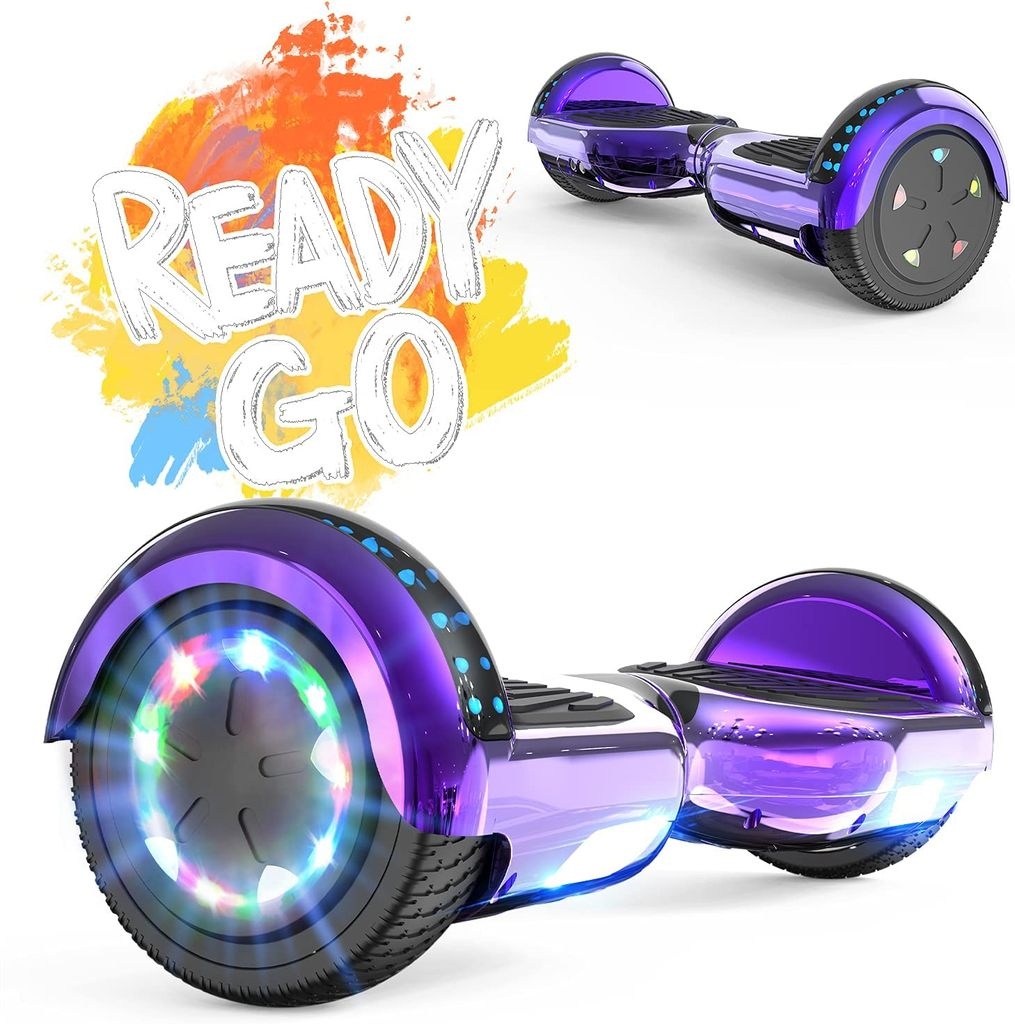 Hoverboards,Hoverboards Kinder,Self Balance Scooter 6,5 Zoll, Hoverboards mit schönen LED-Lichtern,Elektroroller mit Bluetooth-Lautsprecher, Gesch...