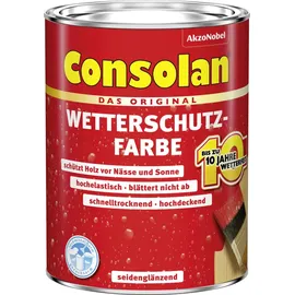 Consolan Wetterschutzfarbe Delfingrau Seidenglänzend 2,5 l