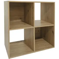 Hti-Living Bücherregal 6060 1-tlg. 4 Regalfächer 60 x 60 x 180 cm Braun
