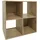 Hti-Living Bücherregal 6060 1-tlg. 4 Regalfächer 60 x 60 x 180 cm Braun