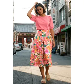 Vera Mont Maxirock Damen Floral Gelb/Pink 40