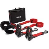 ACEBIKES Premium Deluxe Spanngurtset Schwarz-Rot