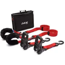 ACEBIKES Premium Deluxe Spanngurtset Schwarz-Rot