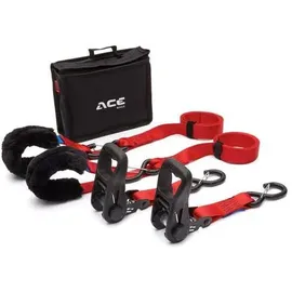 ACEBIKES Premium Deluxe Spanngurtset Schwarz-Rot
