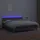vidaXL Boxspringbett mit Matratze & LED Grau 180x200 cm Kunstleder