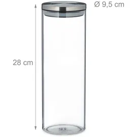 Relaxdays Vorratsglas 1,6 l 3 St.
