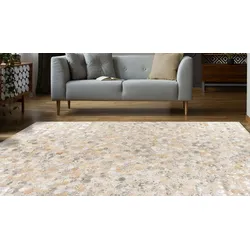 Teppich PADIRO "Lavin 1025", silber, B:120cm H:8mm L:170cm, Rindsleder, Teppiche, Handgenähtes und hochwertig verarbeitetes Unikat